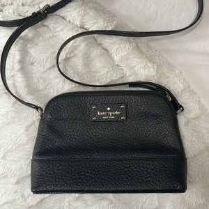 Kate spade|Hanna Black Pebble Leather Crossbody Bag